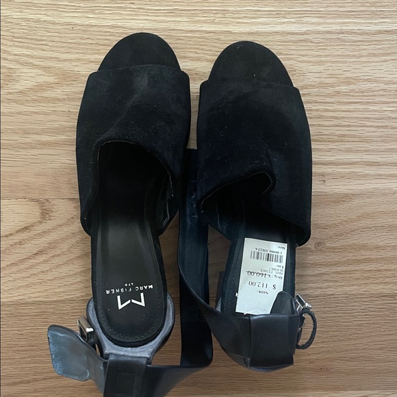 Marc Fisher Shoes - Marc Fisher Black Suede Mules size 7.5